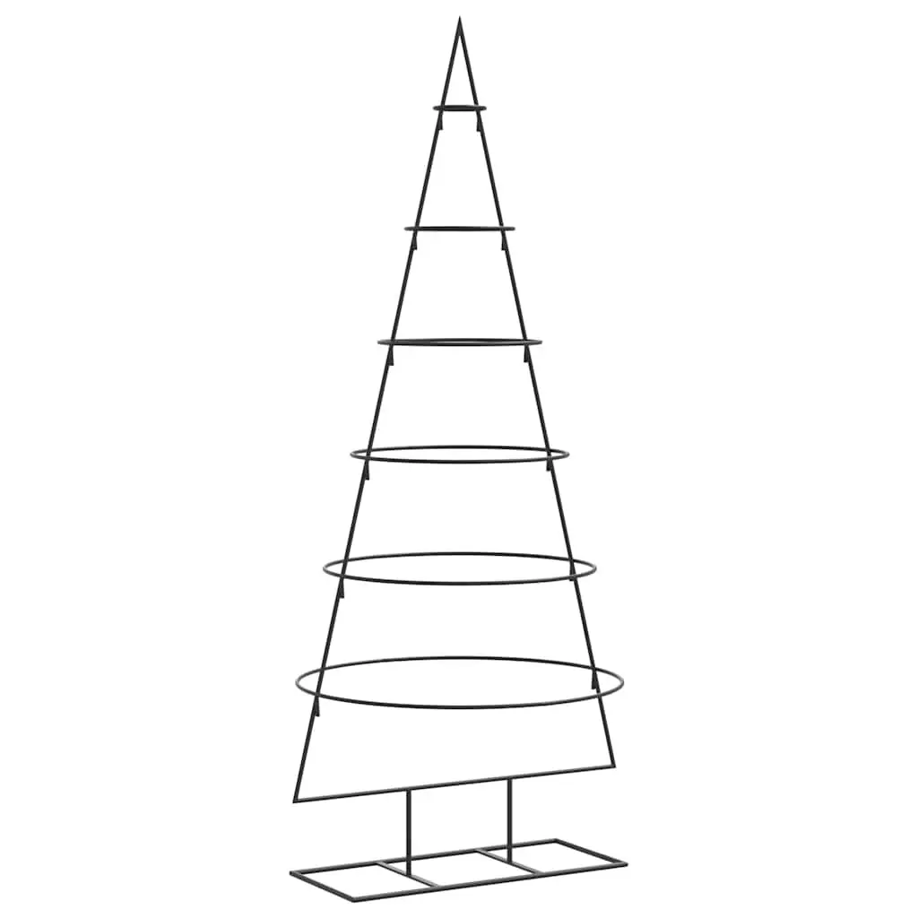 Metal Christmas Tree Frame DIY Decoration 150cm Black Modern Seasonal Holiday Decor