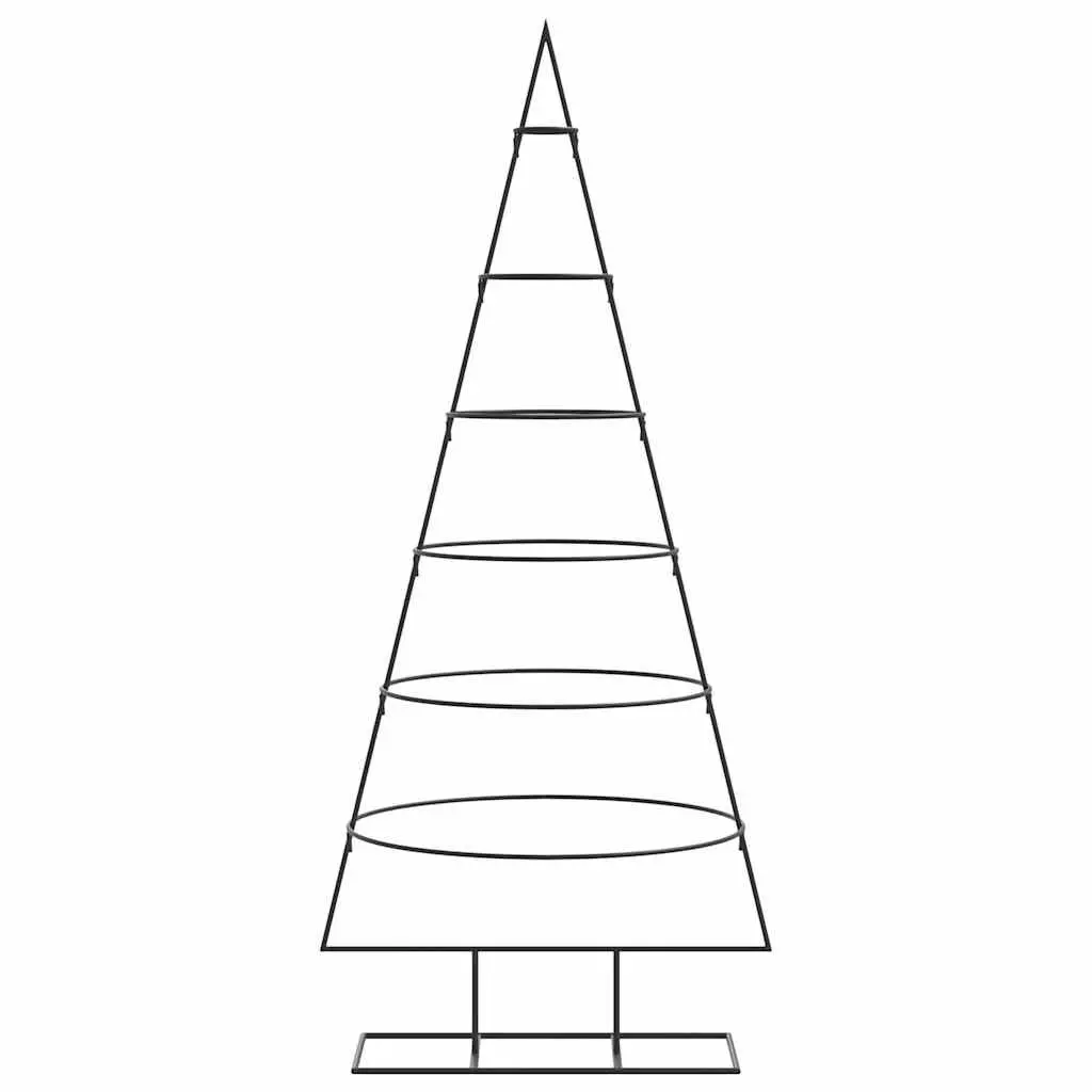 Metal Christmas Tree Frame DIY Decoration 150cm Black Modern Seasonal Holiday Decor