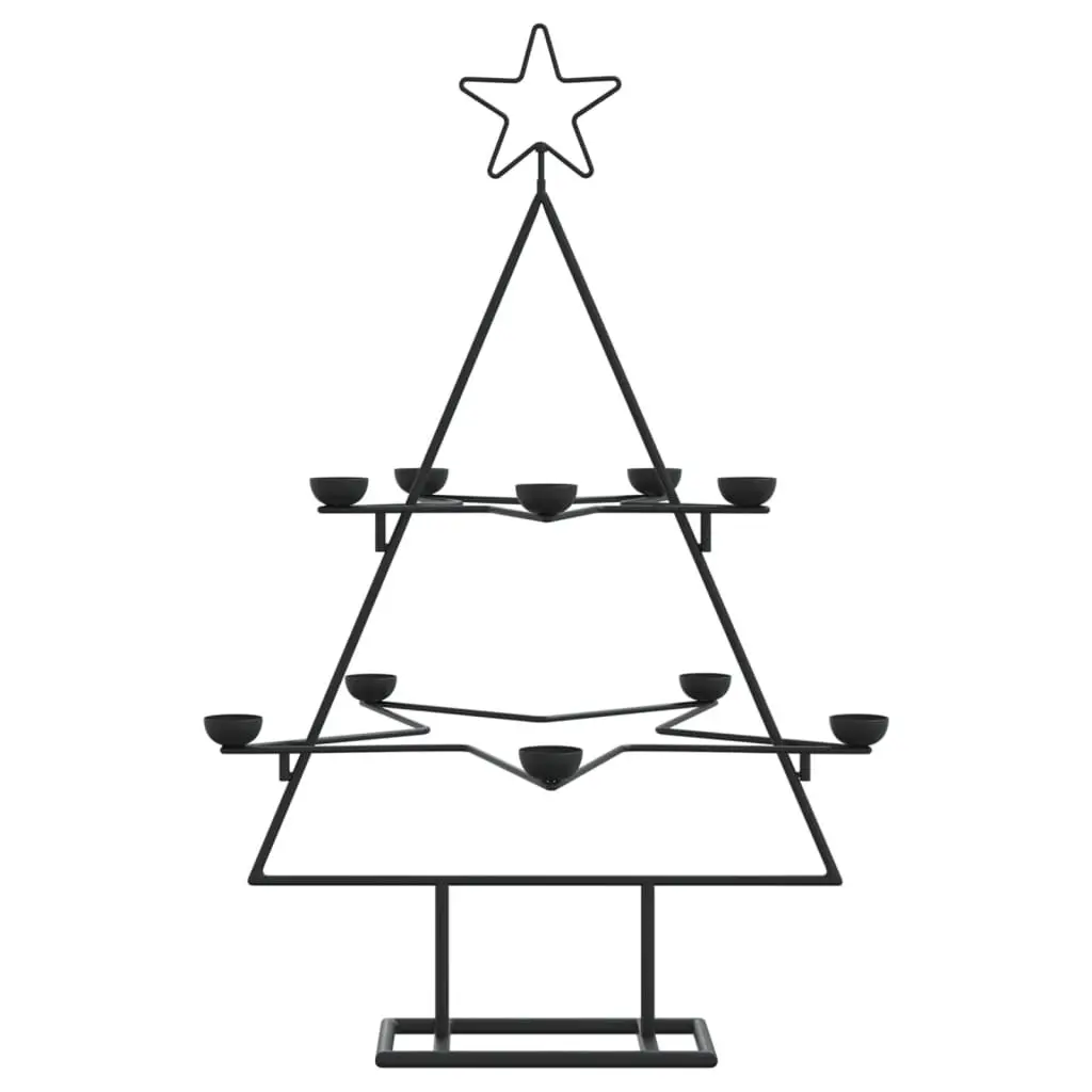 Metal Christmas Tree Decoration DIY 75cm Black Holiday Display Stand