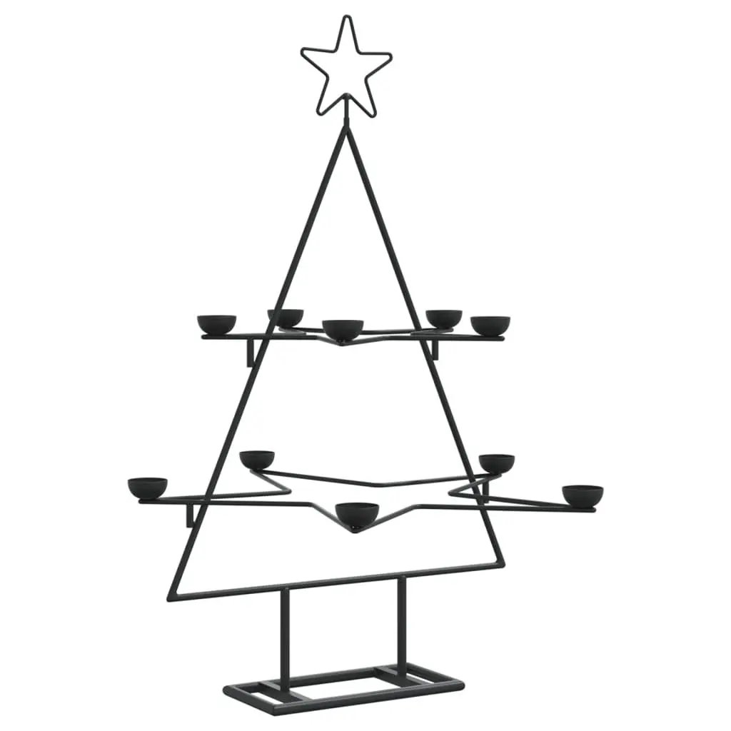 Metal Christmas Tree Decoration DIY 75cm Black Holiday Display Stand
