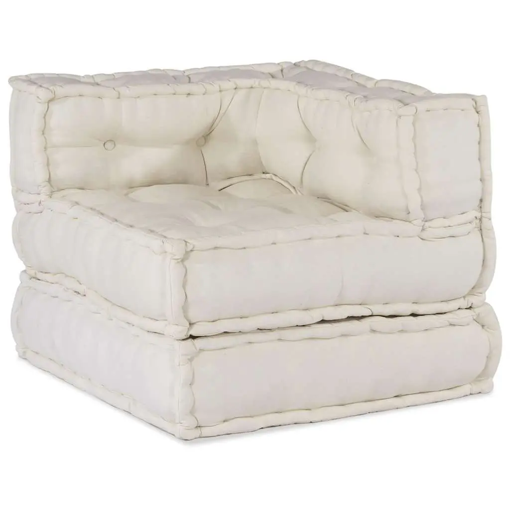 Modular Sofa Unit Floor Cushion Cream 70x70x54 Soft Seating
