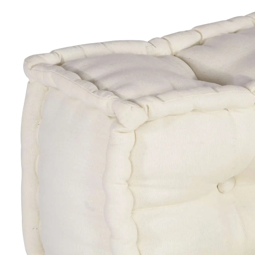 Modular Sofa Unit Floor Cushion Cream 70x70x54 Soft Seating