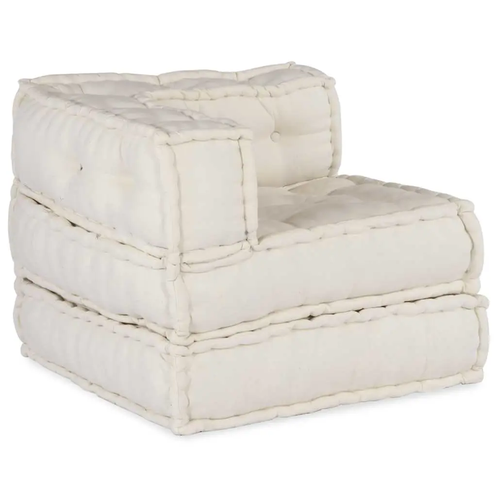 Modular Sofa Unit Floor Cushion Cream 70x70x54 Soft Seating