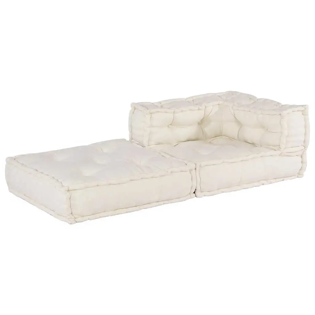 Modular Sofa Unit Floor Cushion Cream 70x70x54 Soft Seating