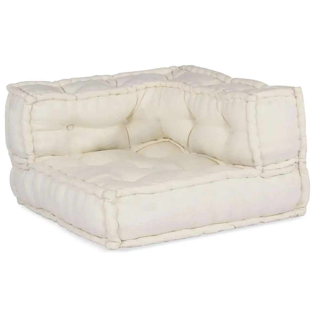 Modular Sofa Unit Floor Cushion Cream 70x70x54 Soft Seating