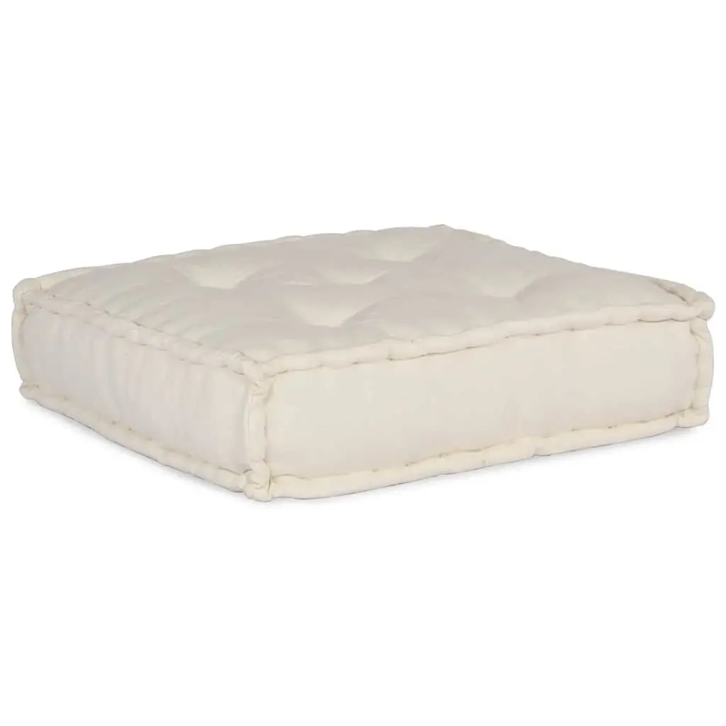 Modular Sofa Unit Floor Cushion Cream 70x70x54 Soft Seating