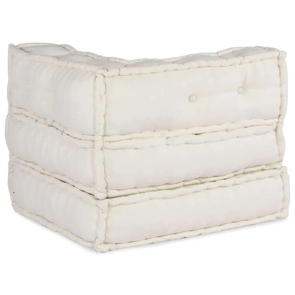 Modular Sofa Unit Floor Cushion Cream 70x70x54 Soft Seating