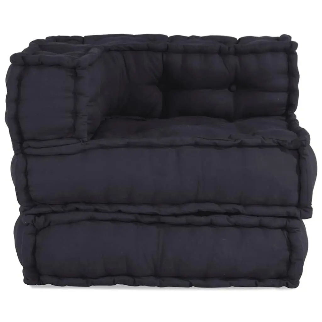 Modular Sofa Unit Floor Cushion Anthracite Lounge Seating 70 x 70 x 54 cm