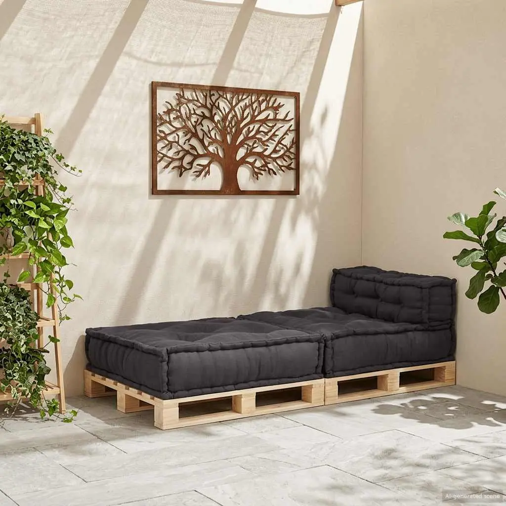 Modular Sofa Unit Floor Seating Reconfigurable 70 x 70 x 54 cm Anthracite Foam Filled