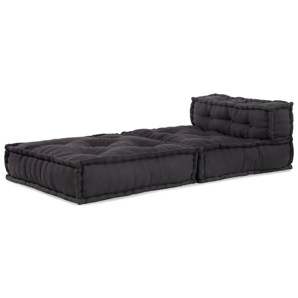 Modular Sofa Unit Floor Seating Reconfigurable 70 x 70 x 54 cm Anthracite Foam Filled
