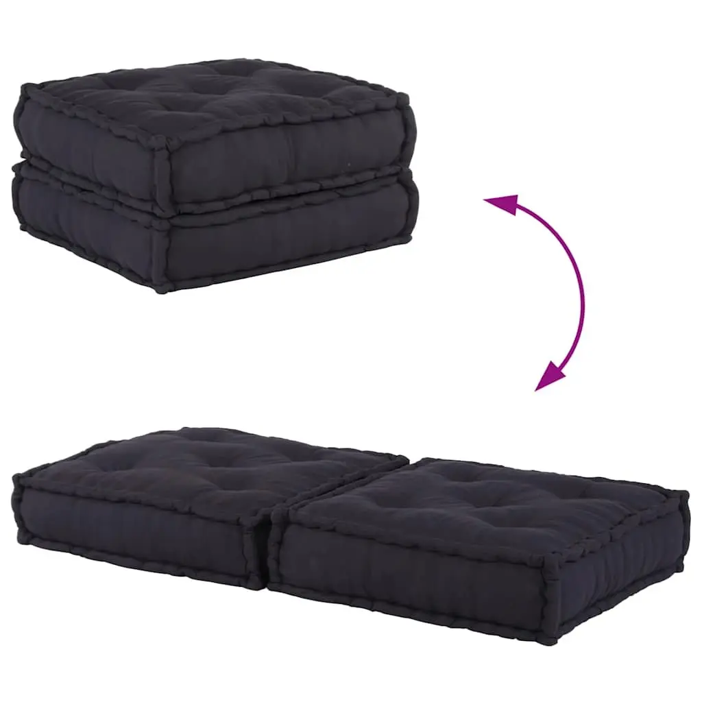 Modular Sofa Unit Cushioned Seat 70cm Anthracite Fabric Living Room Lounge