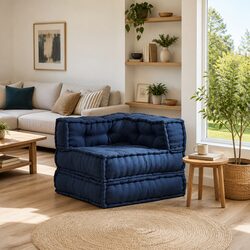 Blue Modular Sofa Unit - Comfort Meets Versatility