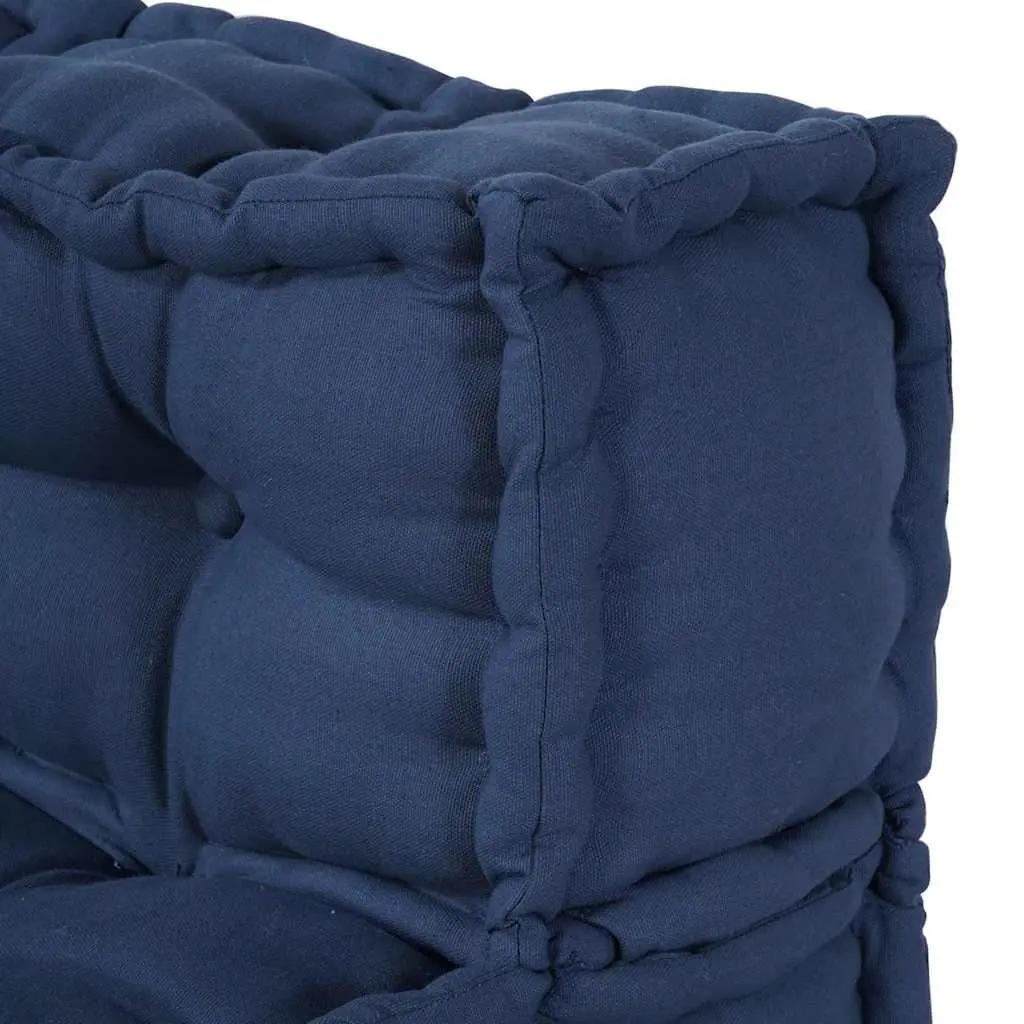 Modular Sofa Unit Indoor Outdoor Lounge Seating 70x70x56cm Indigo Fabric
