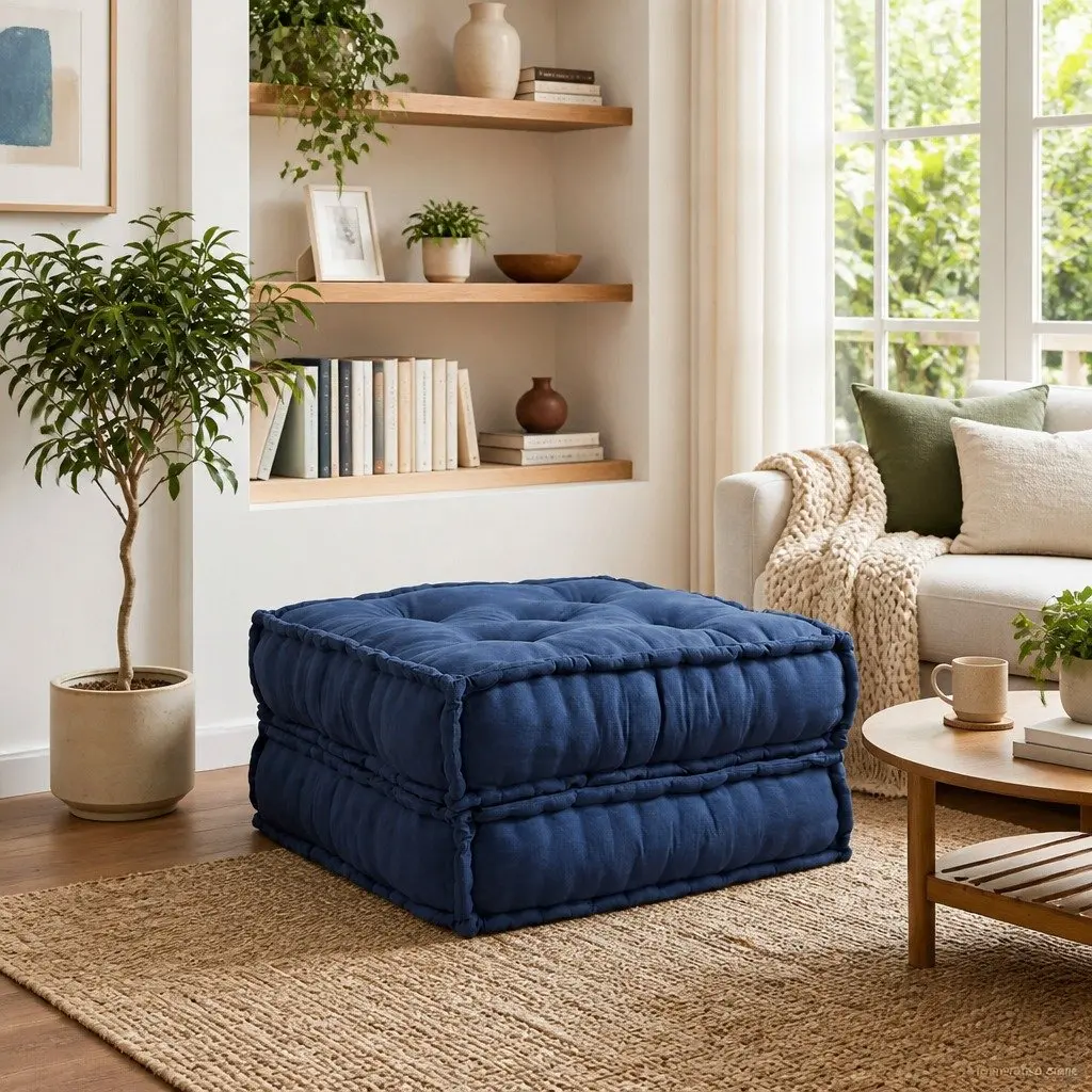 Blue Fabric Sofa Unit
