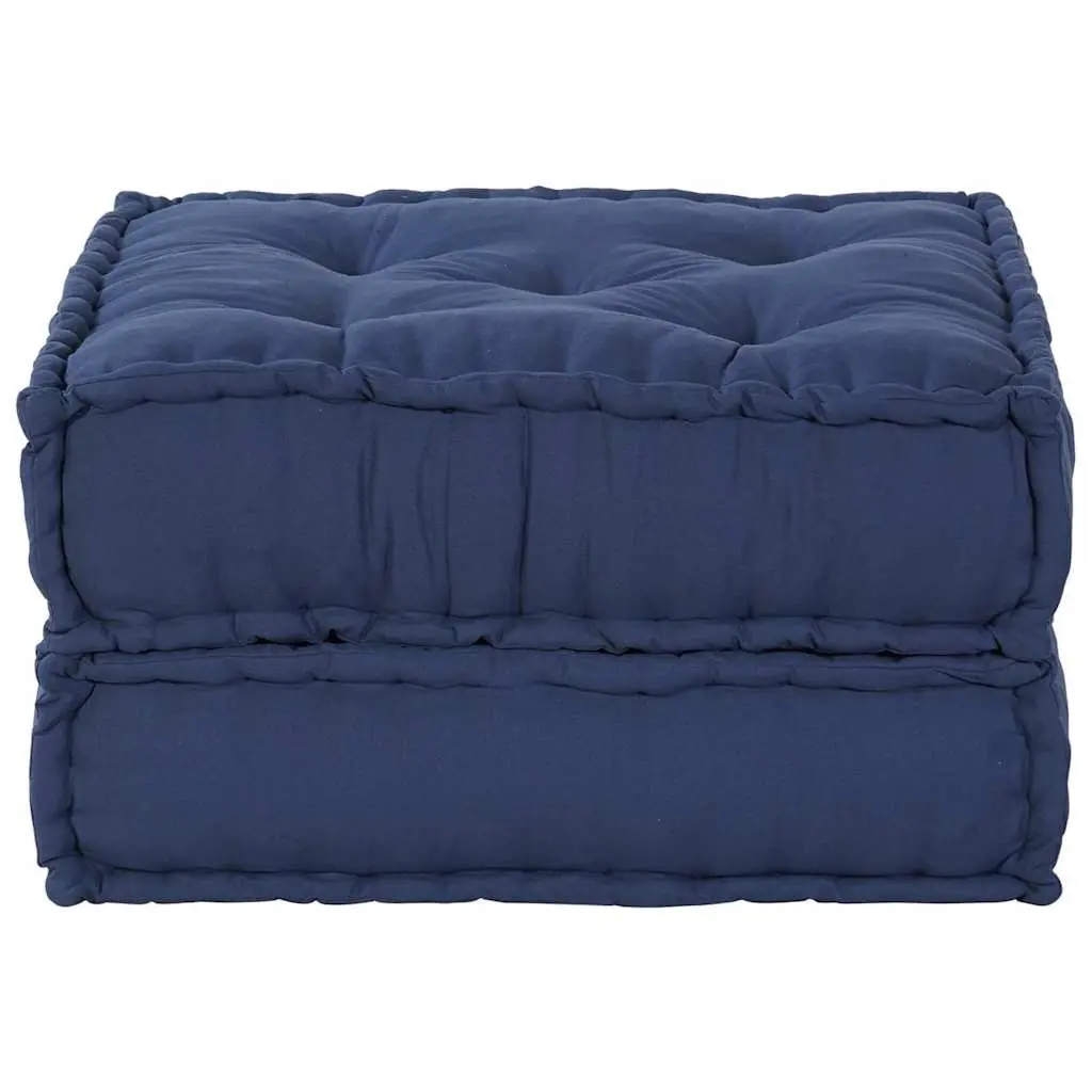 Modular Sofa Unit Indoor Outdoor Lounge Blue Fabric 70x70x36cm