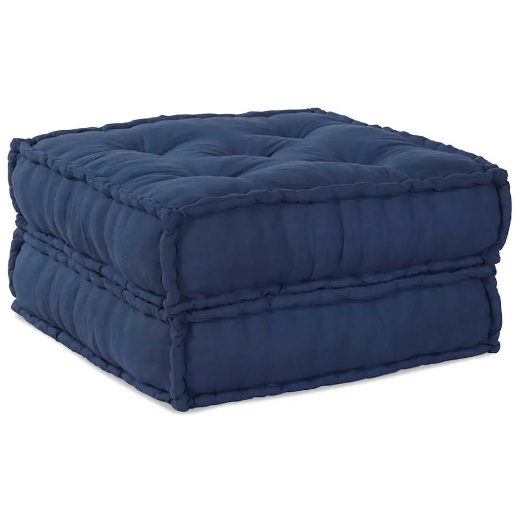 Modular Sofa Unit Indoor Outdoor Lounge Blue Fabric 70x70x36cm