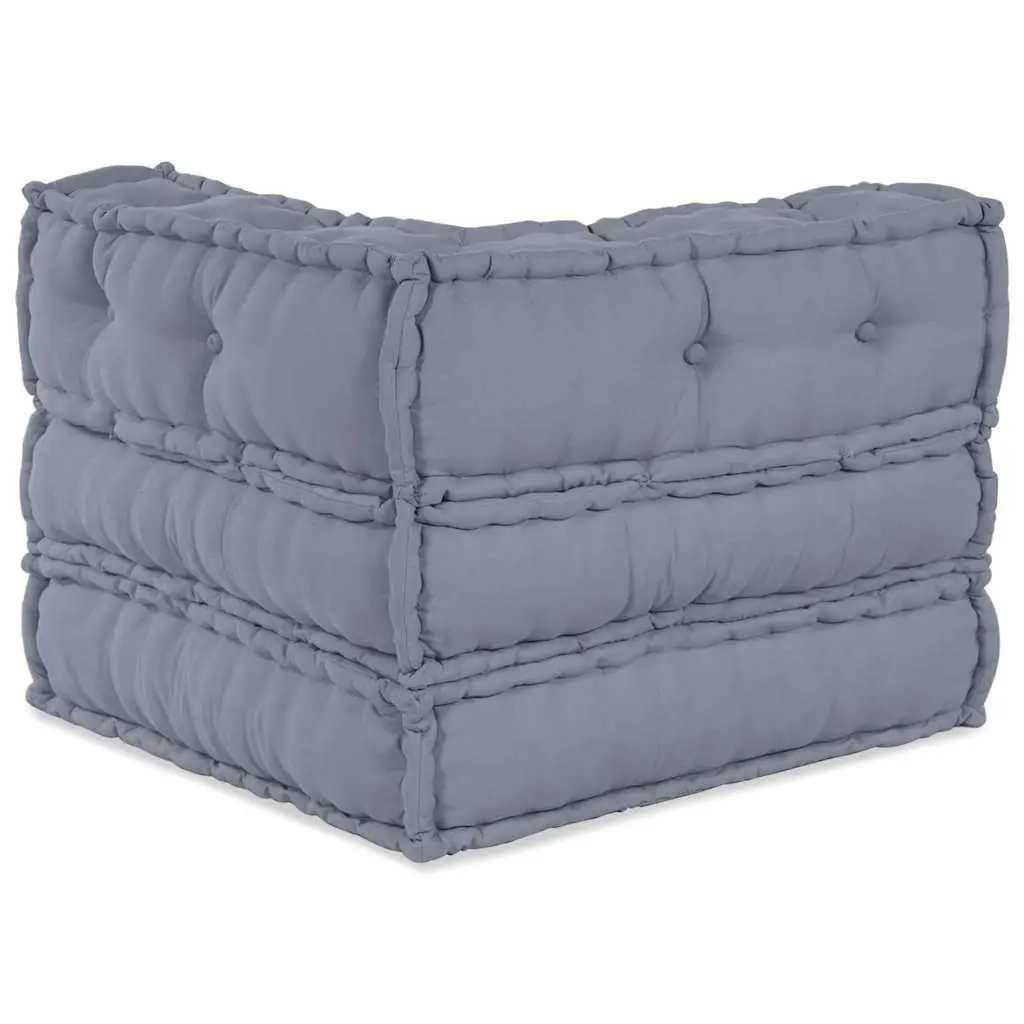Modular Sofa Unit Indoor Outdoor Lounge Seating 70x70x56cm Grey Fabric