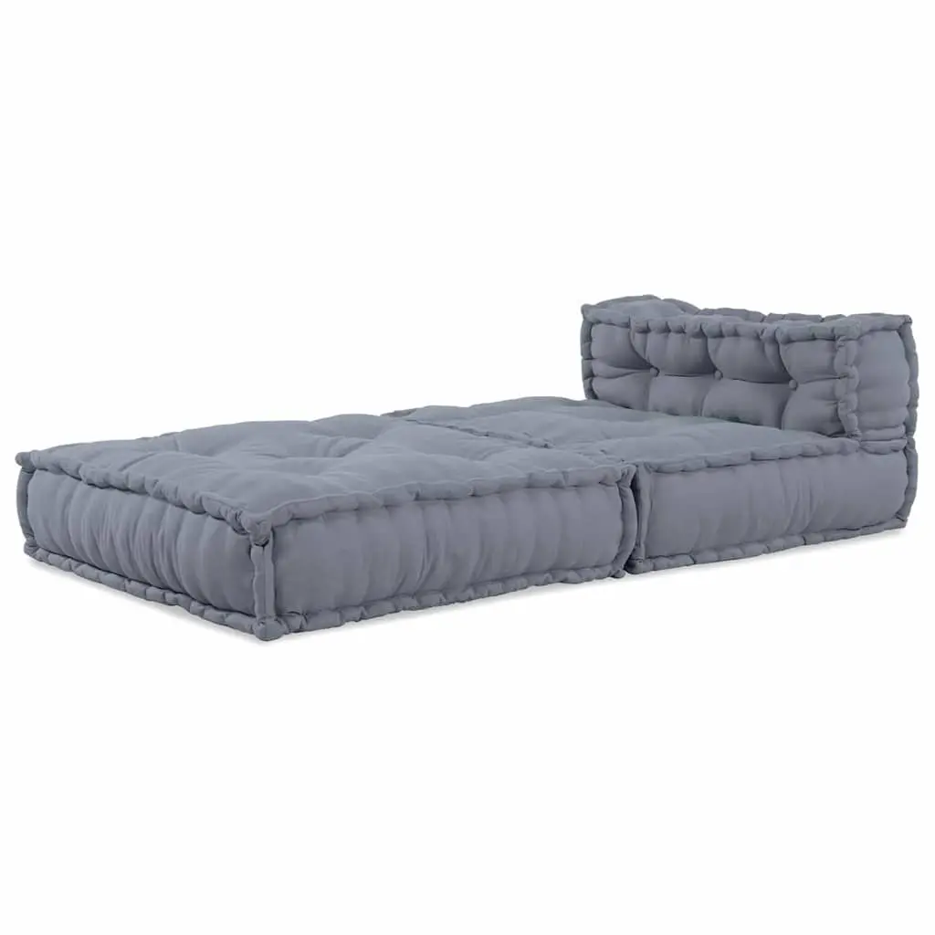 Modular Sofa Unit Grey 70x70x56cm Fabric Cushion Seating Indoor Outdoor