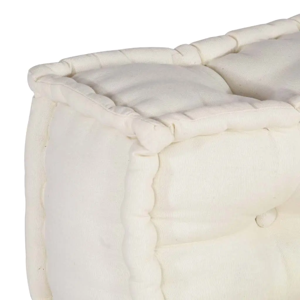 Pallet Sofa Cushion Modern Indoor Outdoor Seating 120 x 80 x 38 cm Cream 2 Piece