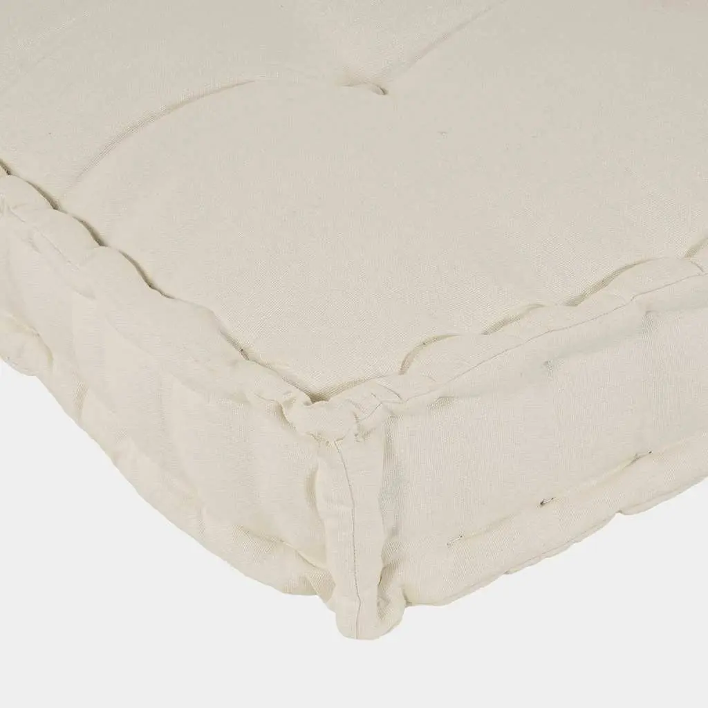 Pallet Sofa Cushion Modern Indoor Outdoor Seating 120 x 80 x 38 cm Cream 2 Piece