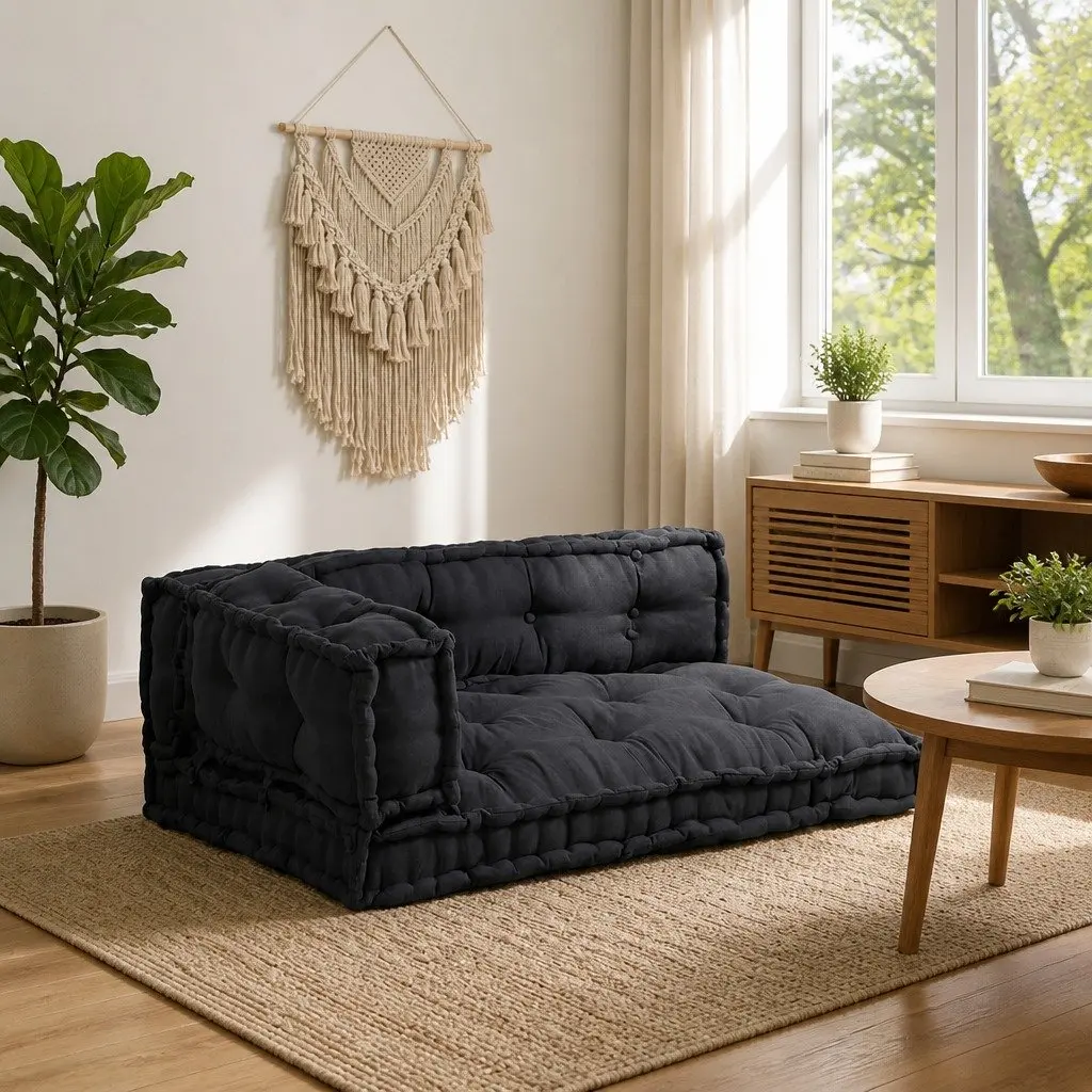 Anthracite Pallet Sofa Cushion Set of 3