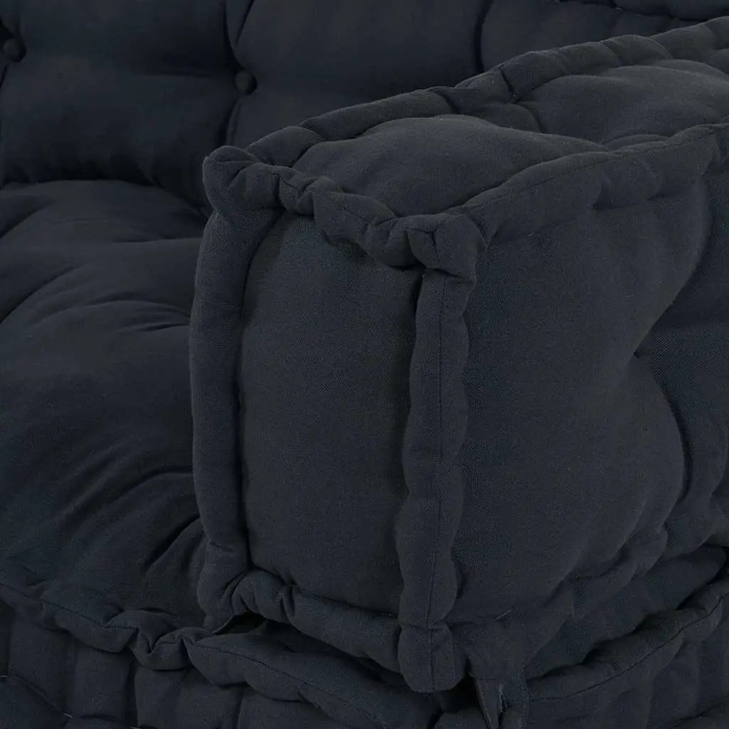 Pallet Sofa Cushion 3 Piece Modular Fabric Indoor Anthracite 120 x 80 x 38 cm