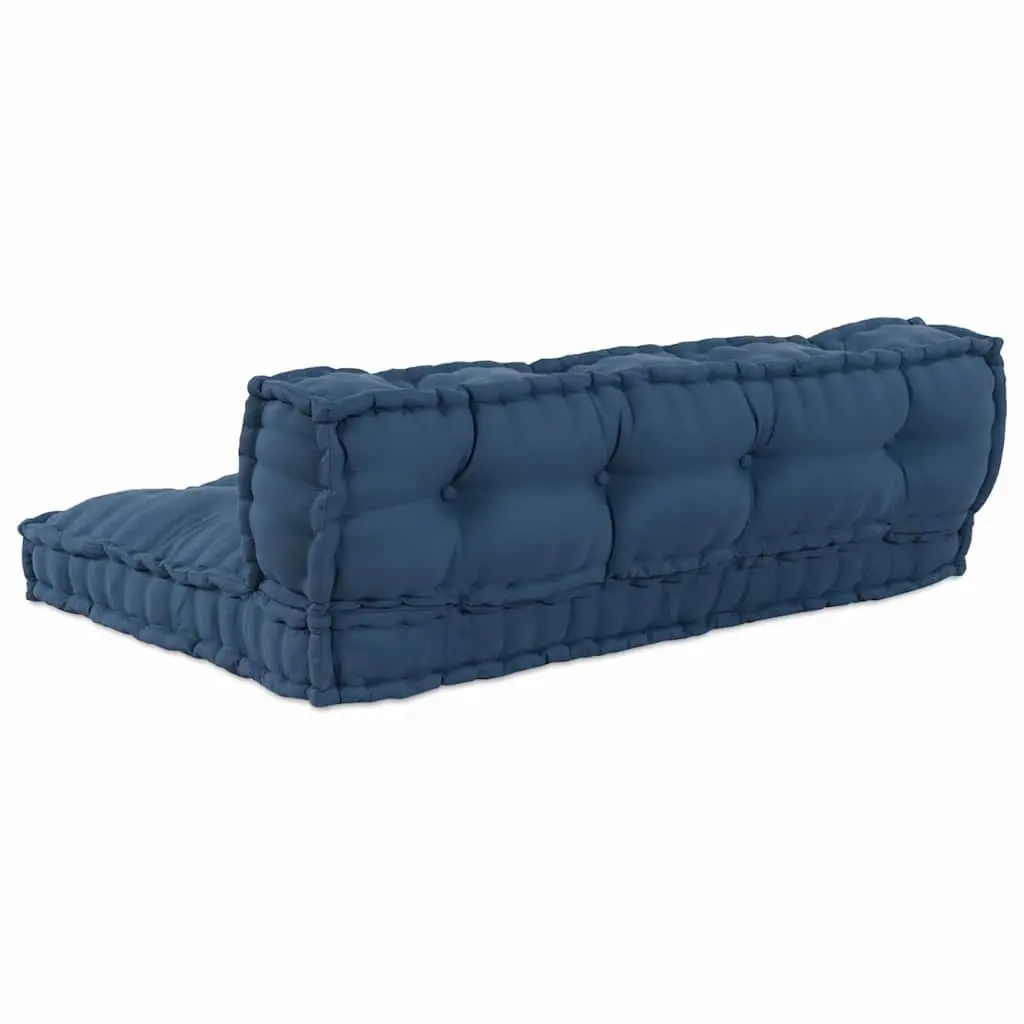 Pallet Sofa Cushion Indoor Outdoor 120 x 80 x 38 cm Blue 2 pcs Fabric
