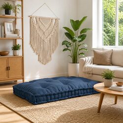 Comfortable and Reliable Blue Modular Pallet Sofa Cushion 120 x 80 x 12 cm