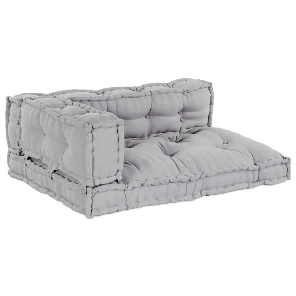 Modular Foam Seat Cushions Grey 120 x 80 x 38 cm Pallet Sofa Cushion Set 3 Pieces