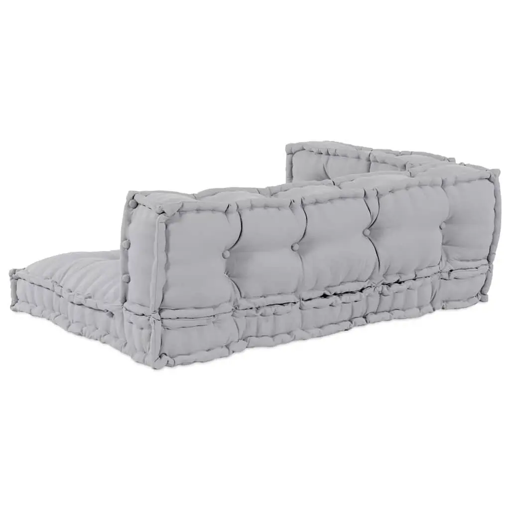 Modular Foam Seat Cushions Grey 120 x 80 x 38 cm Pallet Sofa Cushion Set 3 Pieces