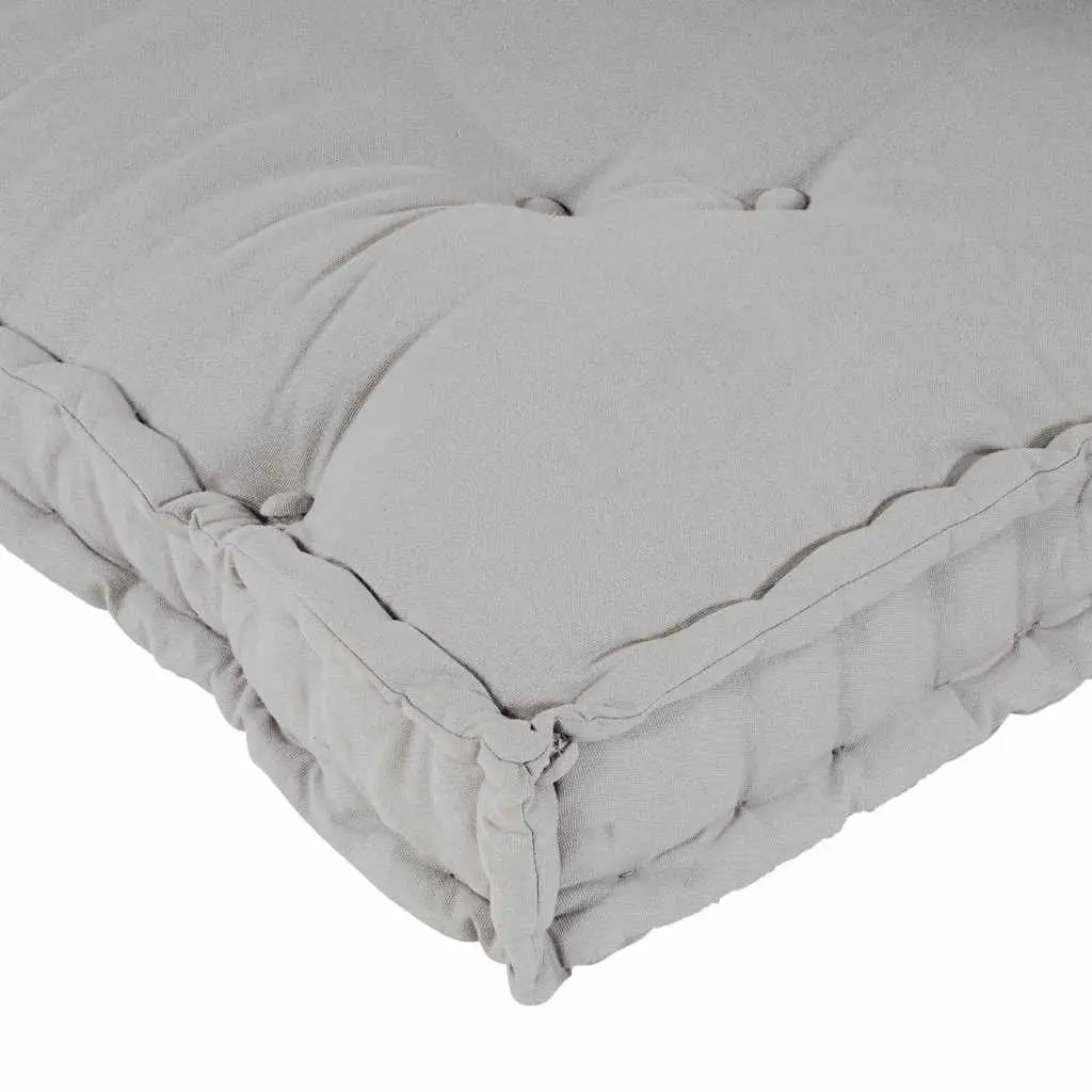 Modular Foam Seat Cushions Grey 120 x 80 x 38 cm Pallet Sofa Cushion Set 3 Pieces