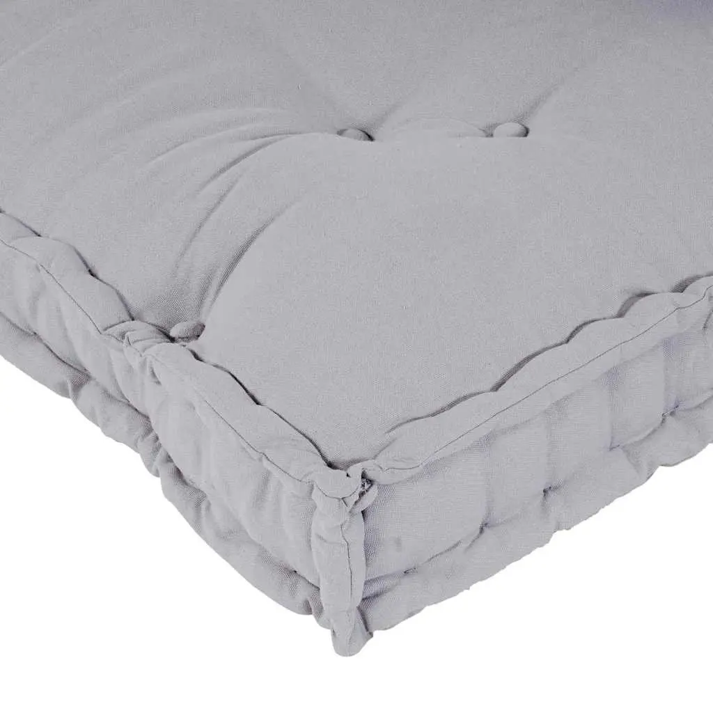 Pallet Sofa Cushion Modular Indoor Outdoor Seating 120x80x38cm Grey 2 pcs Fabric