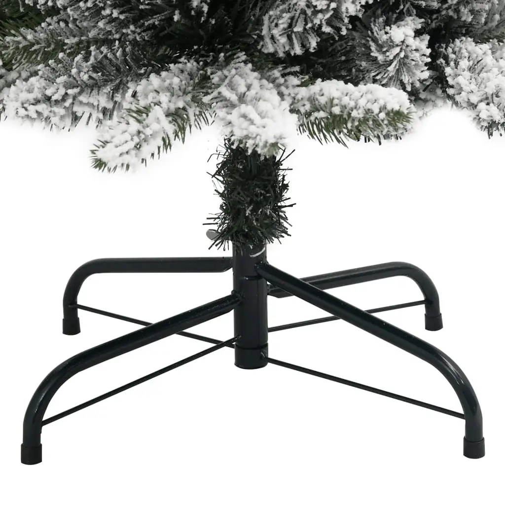 Slim Christmas Tree 150cm Flocked White Snowy Bushy Realistic Decoration