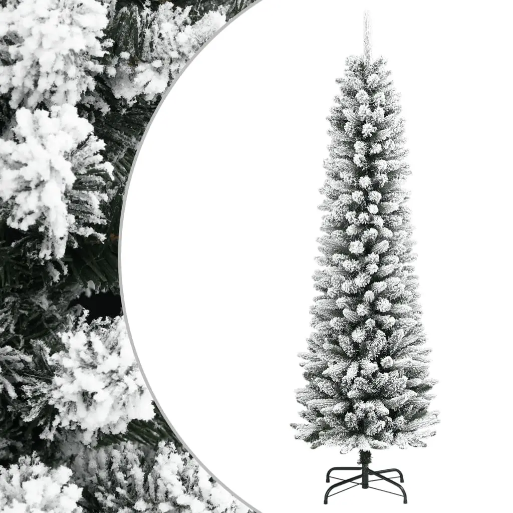 240cm Snow-Flocked Christmas Tree for Lasting Use