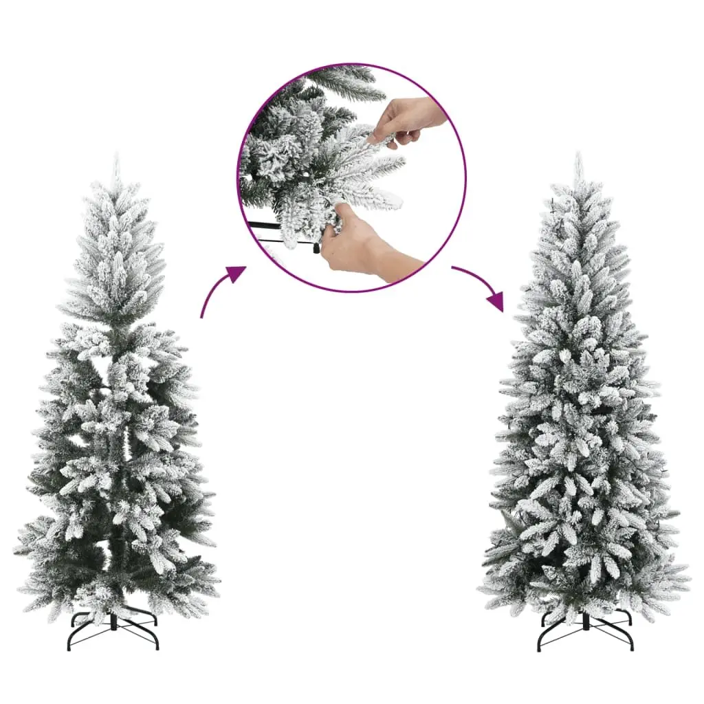 240cm Snow-Flocked Christmas Tree for Lasting Use