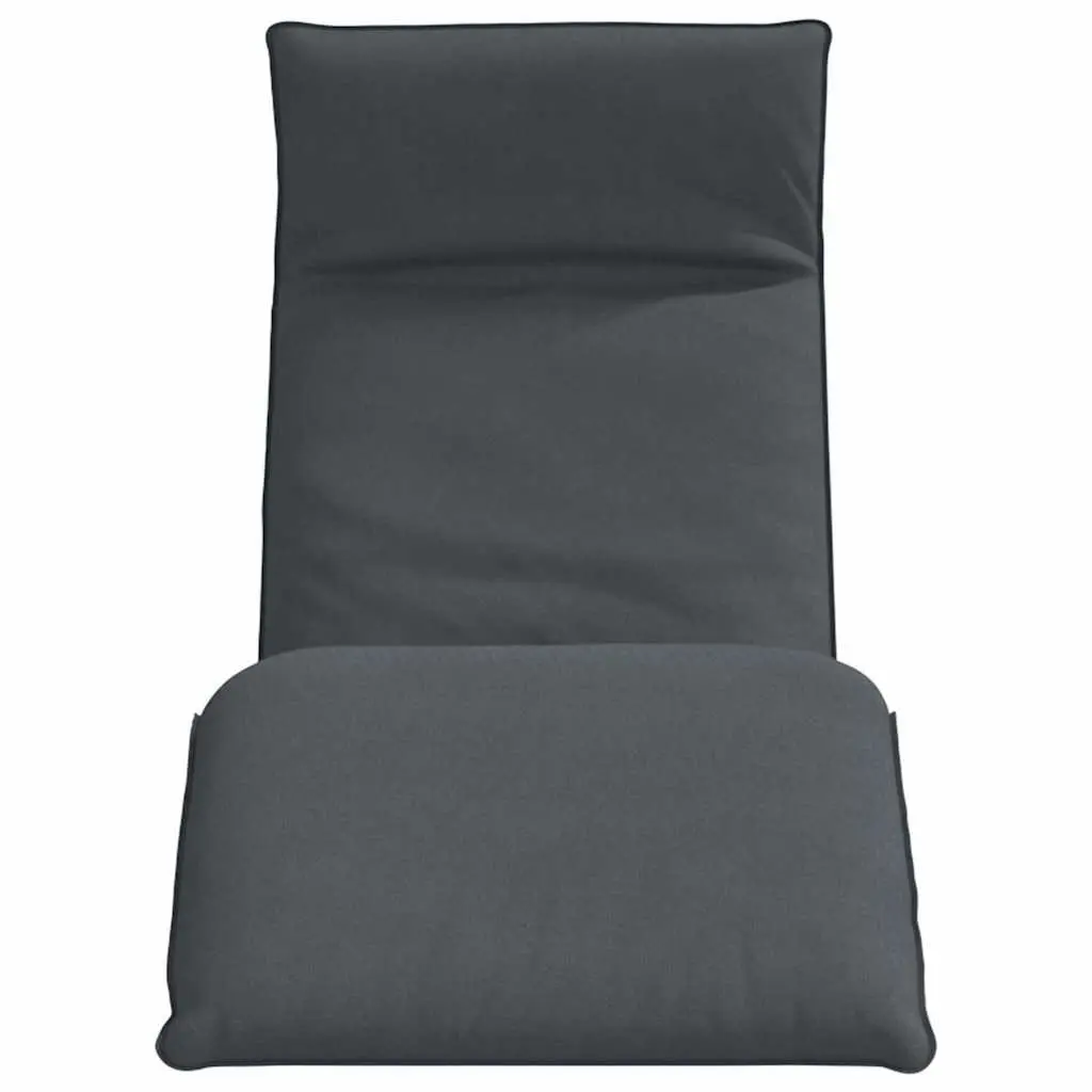 Folding Sun Lounger Anthracite Reclining Garden Beach Chair 5 Positions Portable