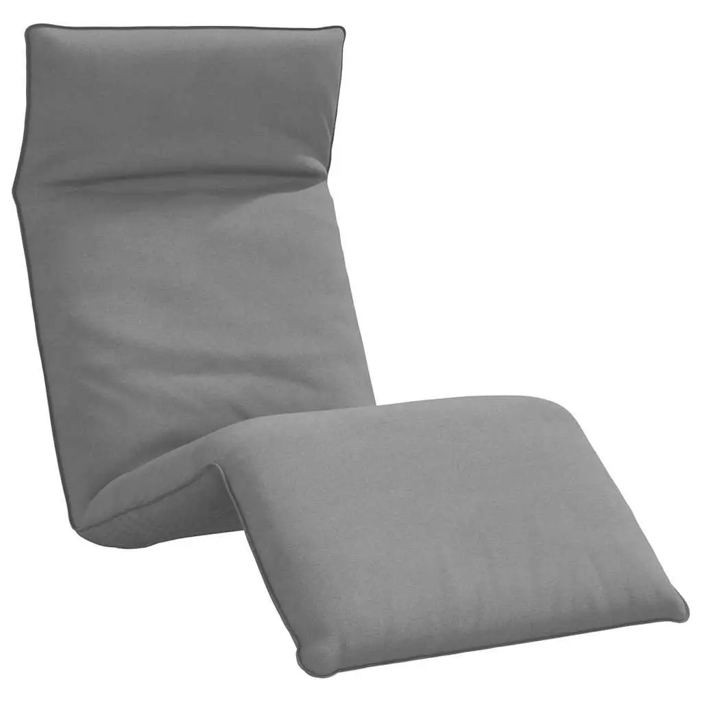 Folding Sun Lounger Grey Reclining Outdoor Chair 5 Positions