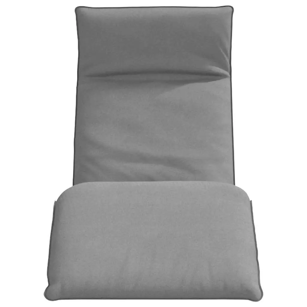 Folding Sun Lounger Grey Reclining Outdoor Chair 5 Positions