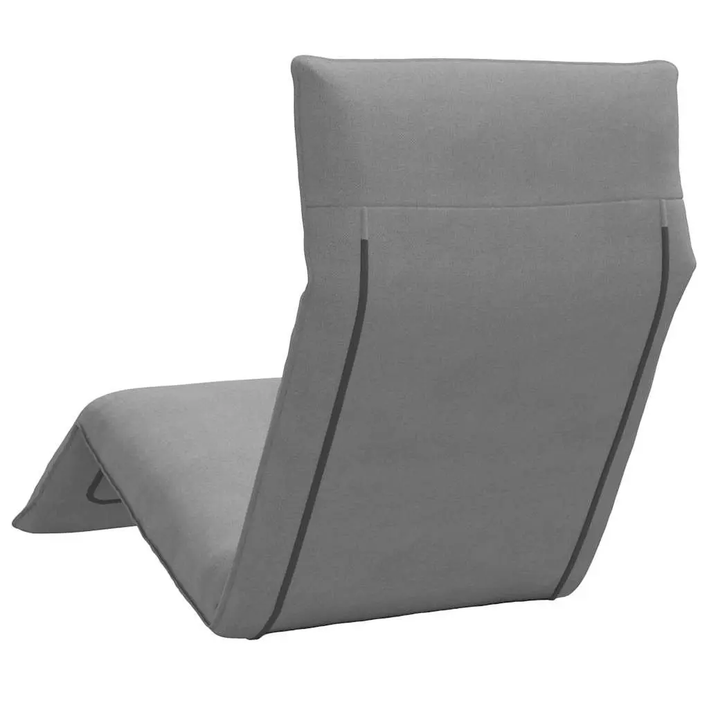 Folding Sun Lounger Grey Reclining Outdoor Chair 5 Positions