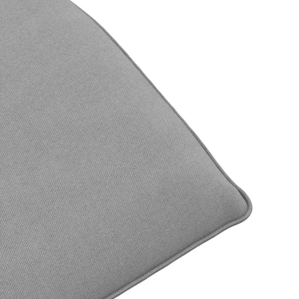 Folding Sun Lounger Grey Reclining Outdoor Chair 5 Positions