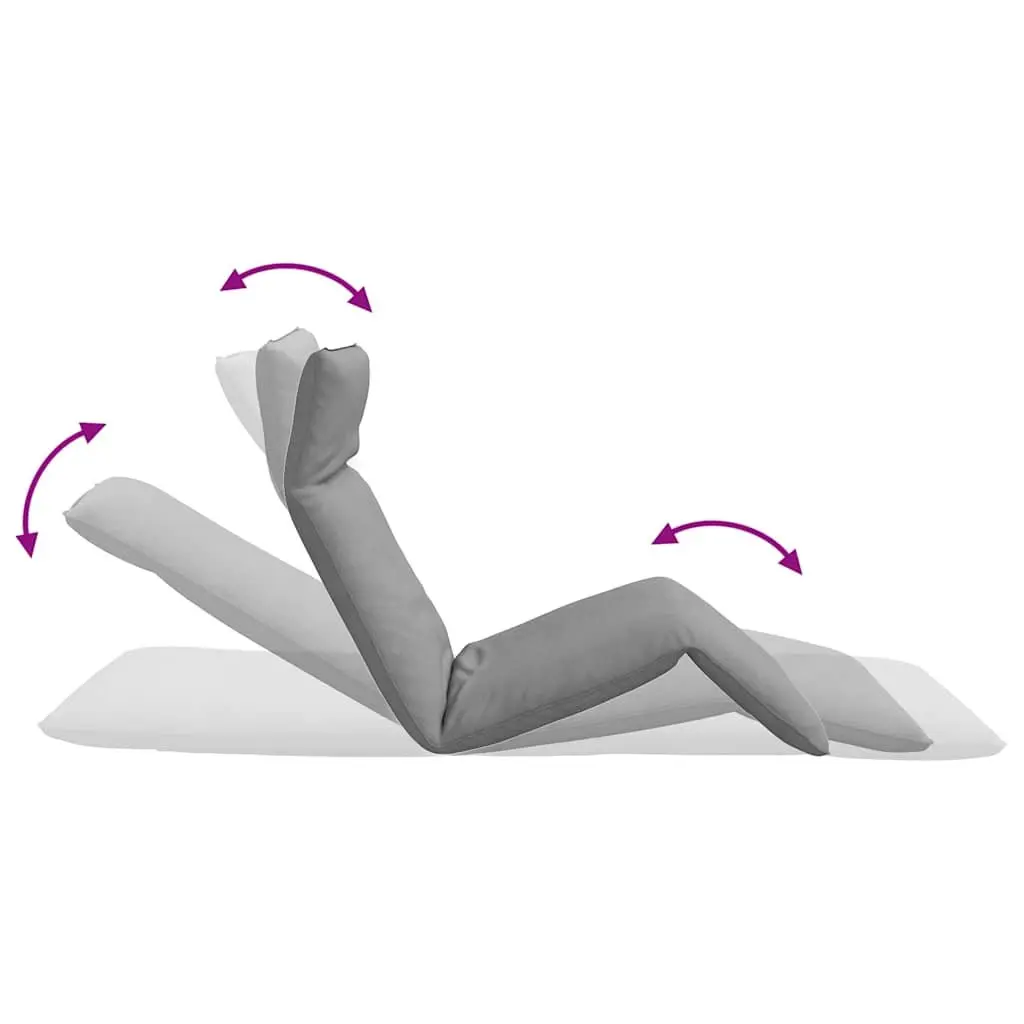 Folding Sun Lounger Grey Reclining Outdoor Chair 5 Positions