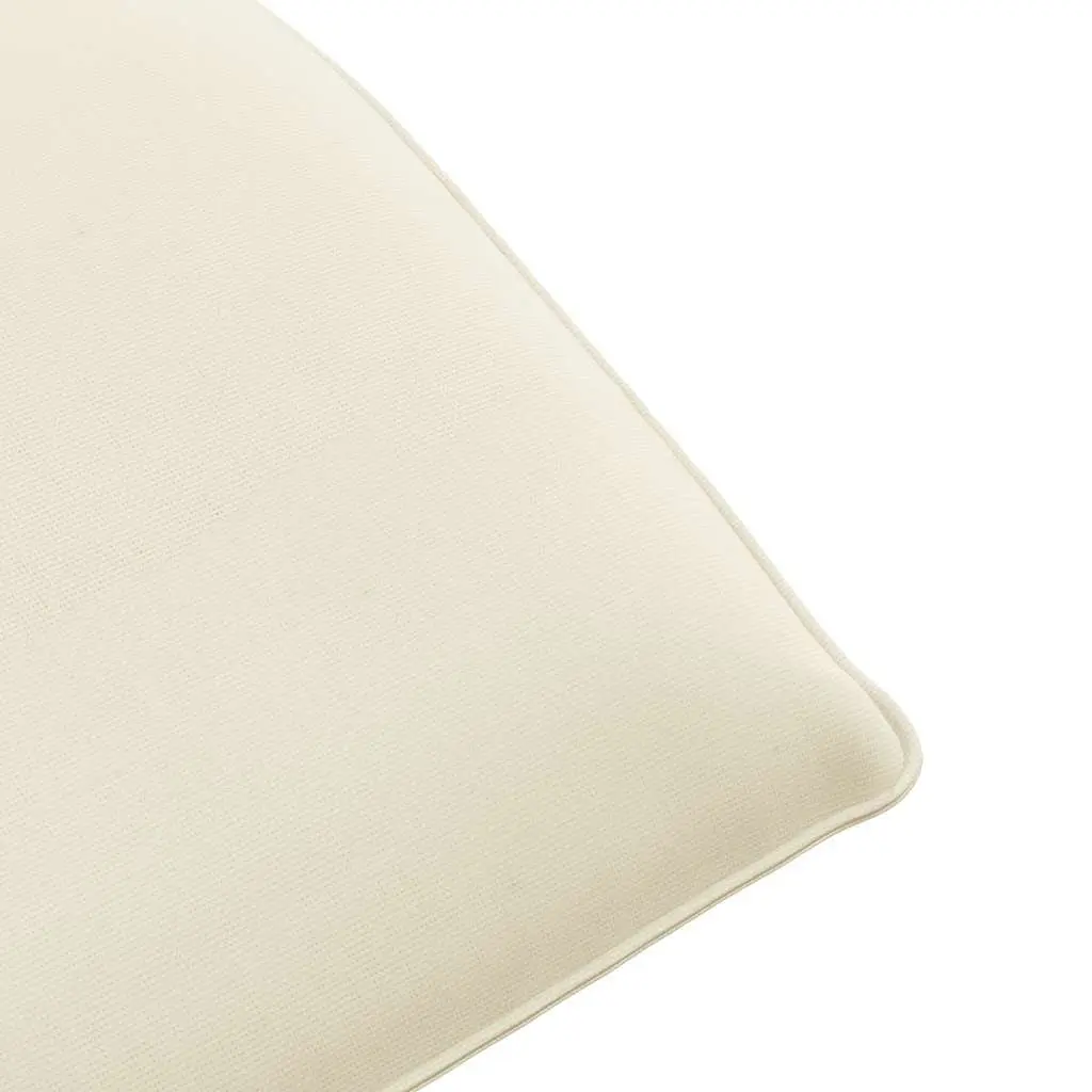 Folding Sun Lounger Reclining Chair Garden Beach Outdoor Seating Cream 5