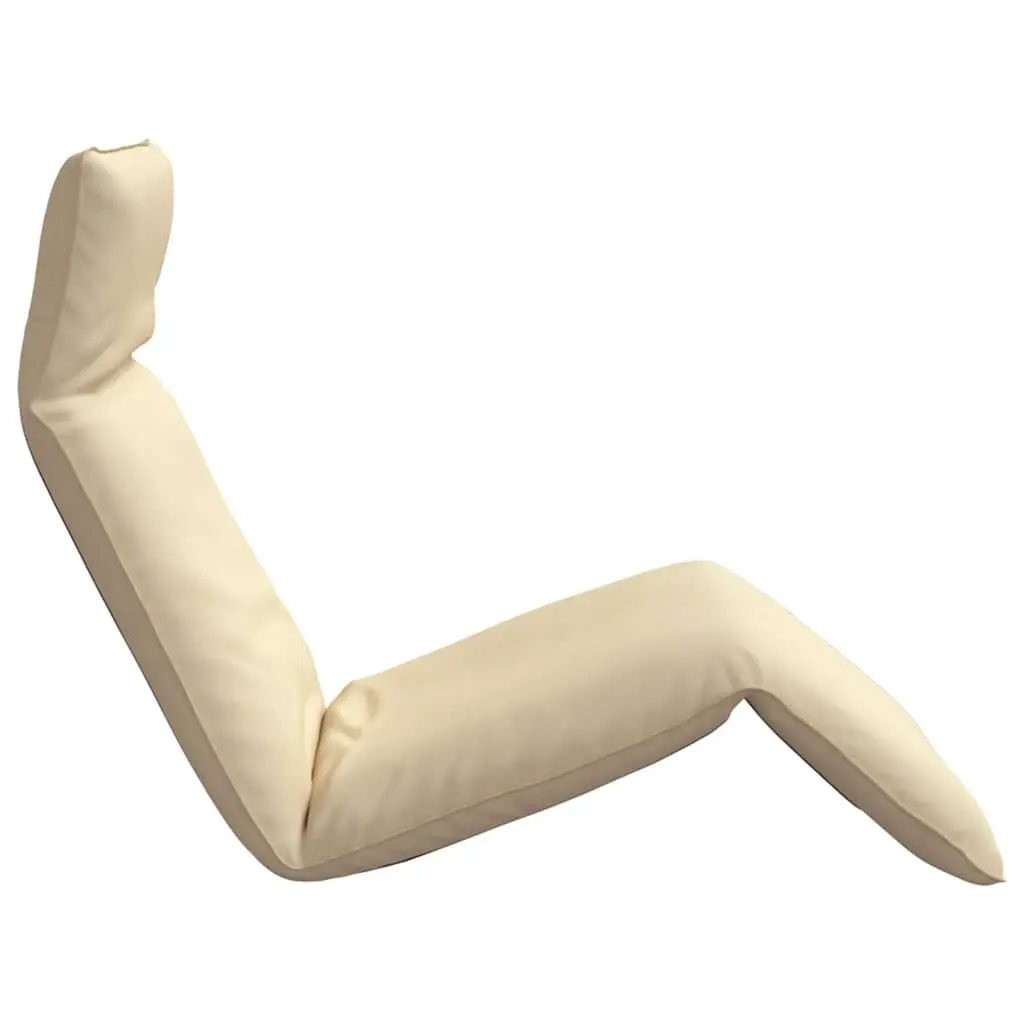 Folding Sun Lounger Beige Reclining Beach Garden Chair Outdoor Seating
