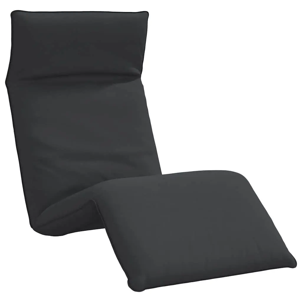 Folding Sun Lounger Recliner Chair Outdoor Seating 5 Positions Black