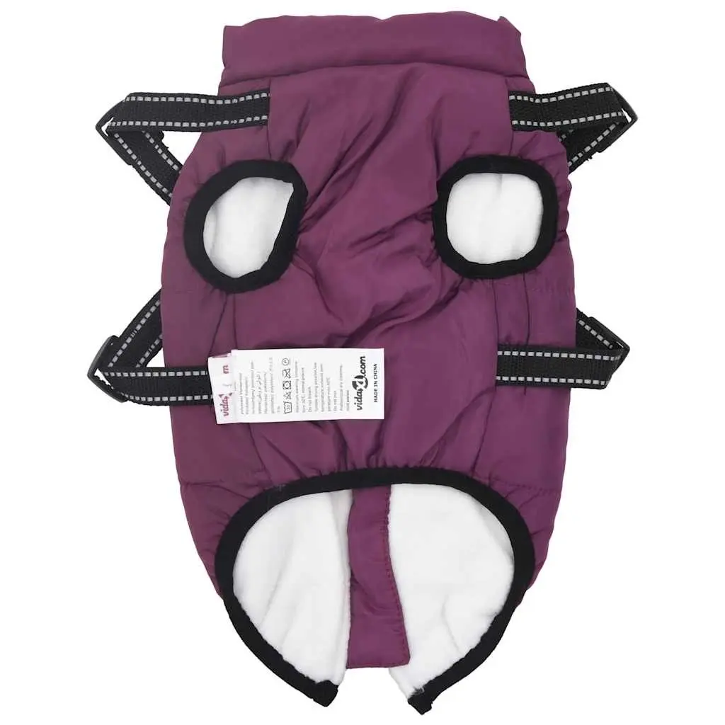 Dog Coat with Built-in Harness Waterproof Reflective Winter Jacket Pet Apparel M