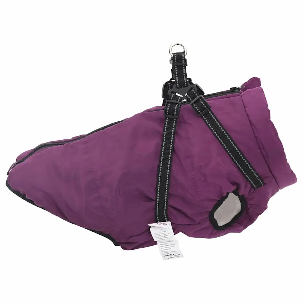 Dog Coat Waterproof Reflective Winter Jacket 3XL Purple