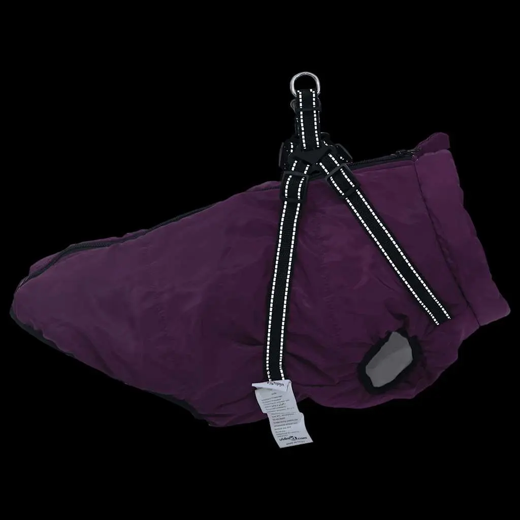 Dog Coat Waterproof Reflective Winter Jacket 3XL Purple