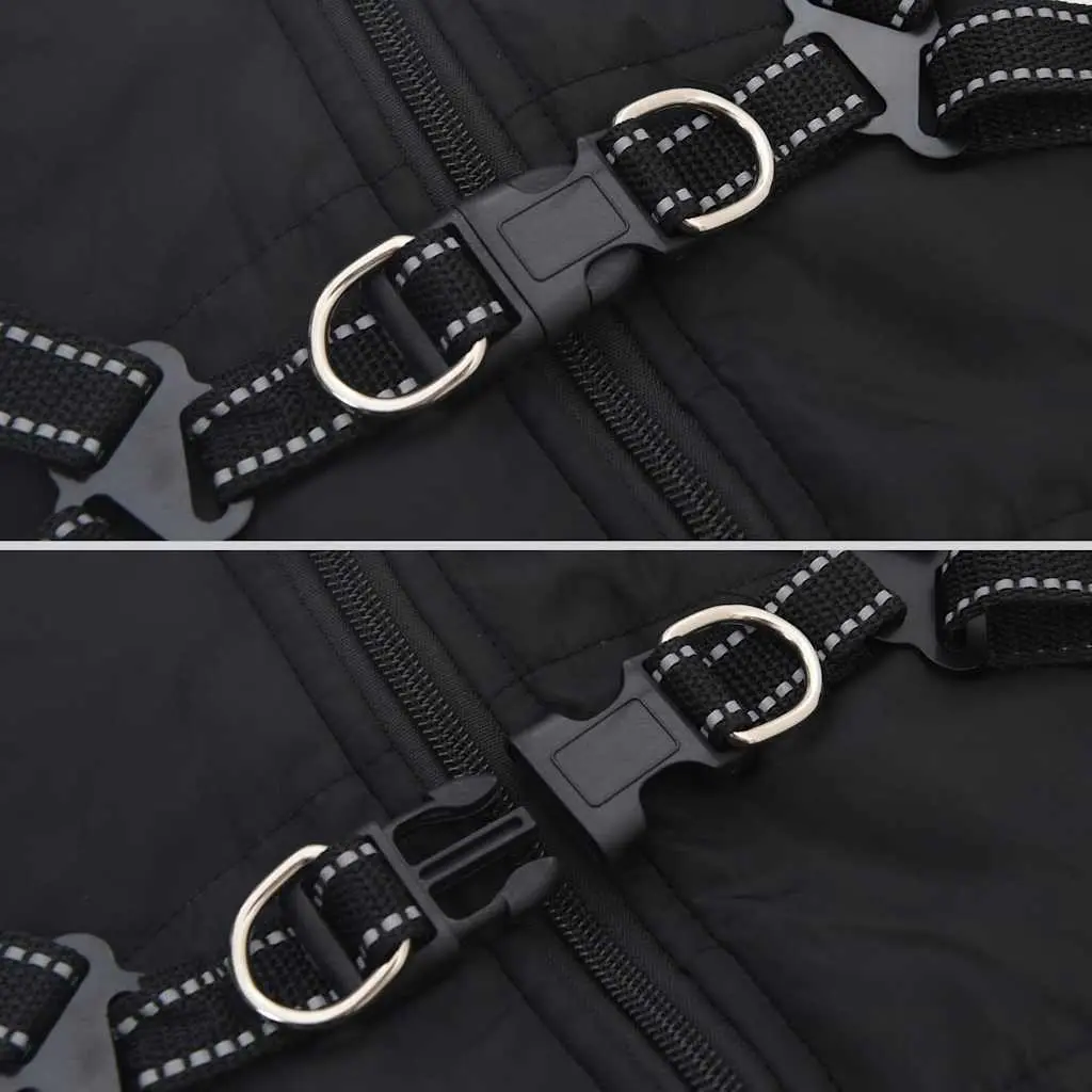 Dog Coat with Built-in Harness Waterproof Reflective Winter Jacket Walking Vest