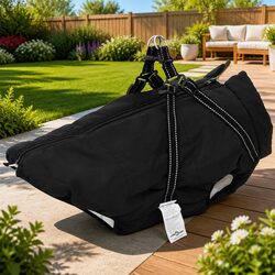 Comfortable 3XL Black Dog Coat with Harness for Winter Wear