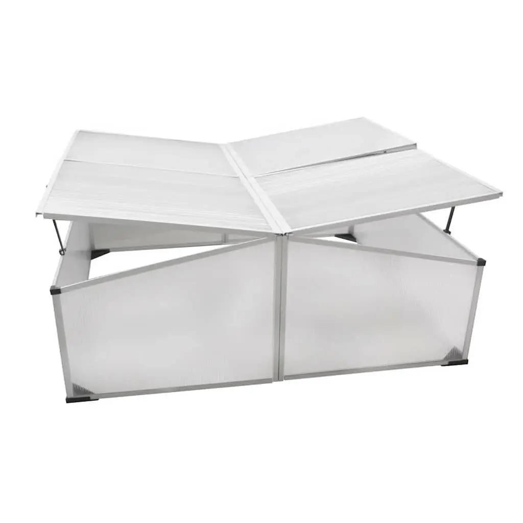 Cold Frame Greenhouse 4 Lids 108x41x110cm Polycarbonate Transparent Garden Growing